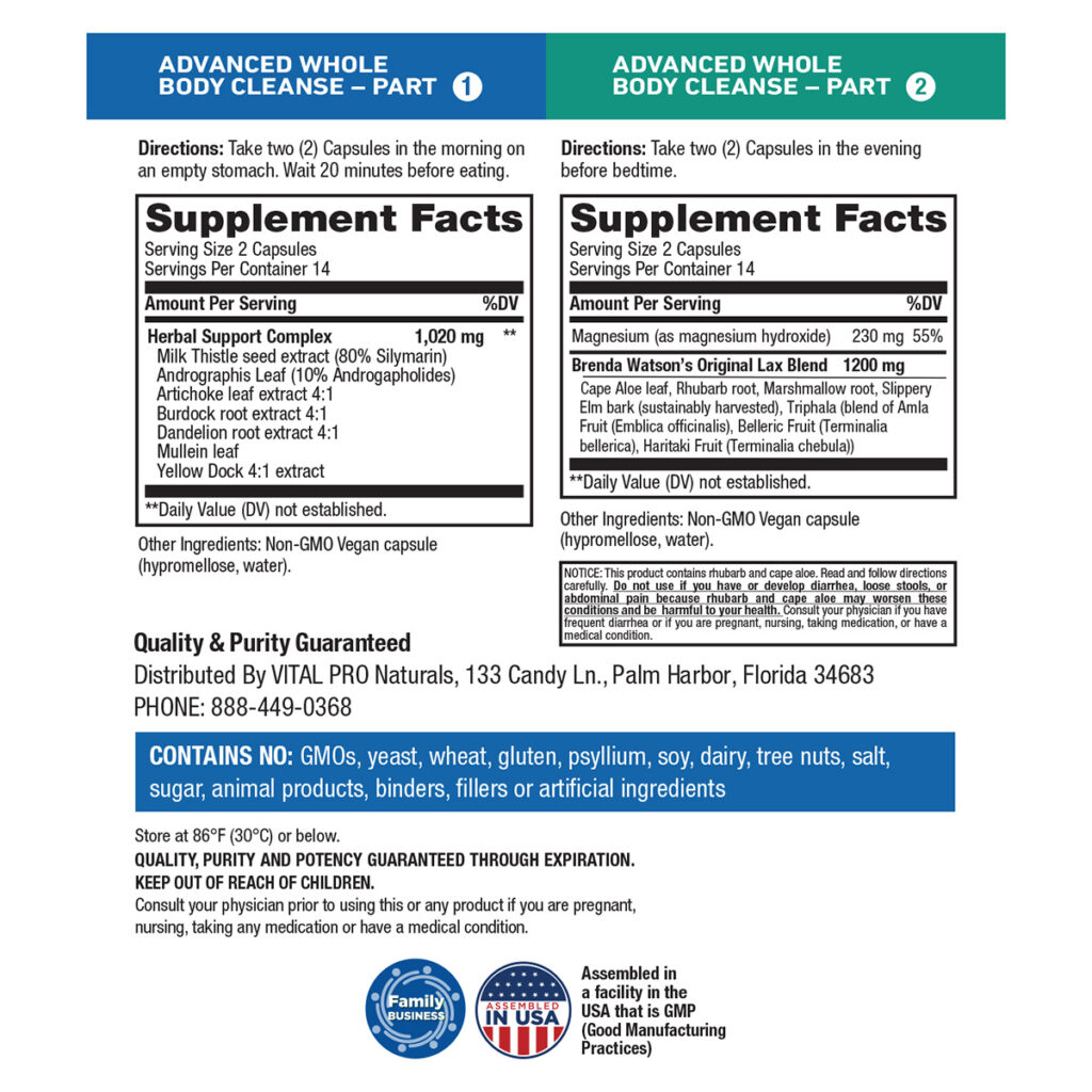 ADVANCED WHOLE BODY CLEANSE KIT Vital Pro Naturals